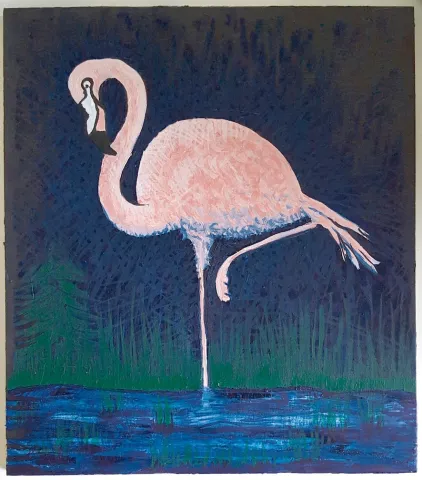 peinture flamand rose