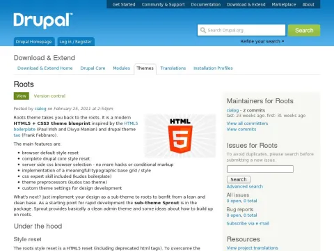 drupal.org project roots