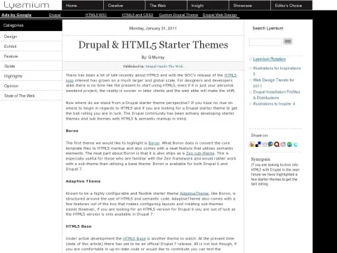 lyemium.com content drupal-html5-starter-themes