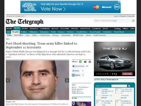 www.telegraph.co.uk news worldnews northamerica usa 6521758 Fort-Hood-shooting-Texas-army-killer-linked-to-September-11-terrorists.html