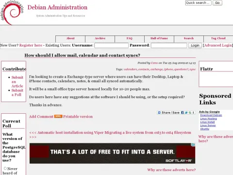 www.debian-administration.org article How_should_I_allow_mail_calendar_and_contact_syncs