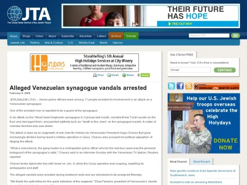 jta.org news article 2009 02 09 1002862 alleged-venezuelan-synagogue-vandals-arrested