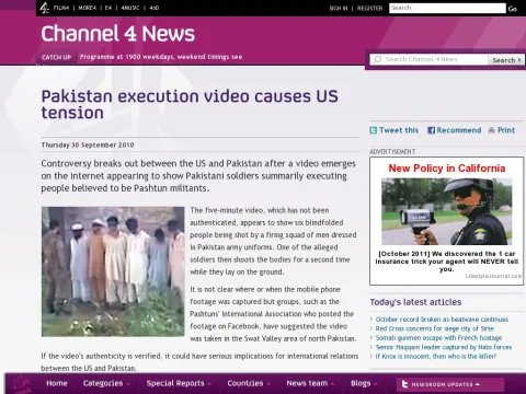 www.channel4.com news pakistan-execution-video-causes-us-tension