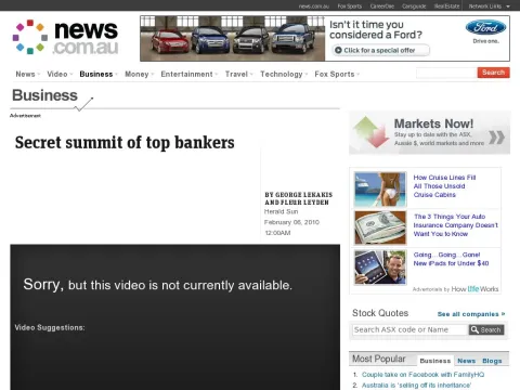 www.news.com.au business secret-summit-of-top-bankers story-e6frfm1i-1225827289543