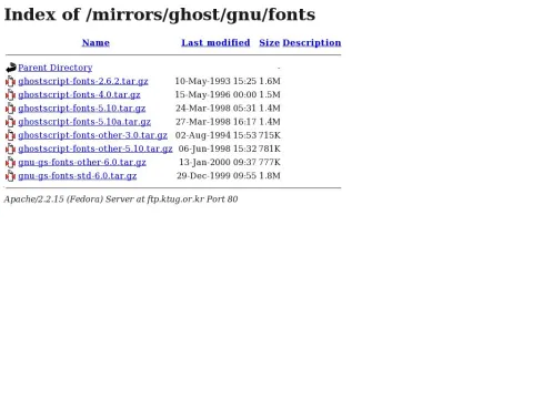 ftp.ktug.or.kr mirrors ghost gnu fonts