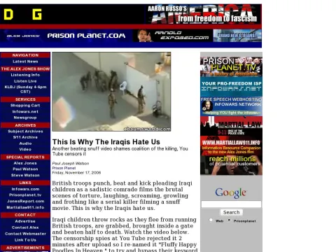 prisonplanet.com articles november2006 171106hateus.htm