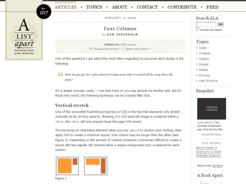 www.alistapart.com articles fauxcolumns