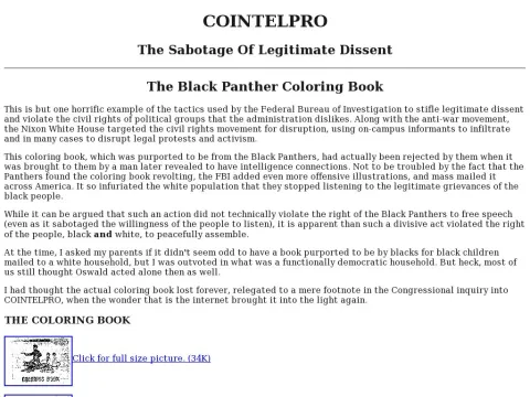 www.whatreallyhappened.com RANCHO POLITICS COINTELPRO coloring.html