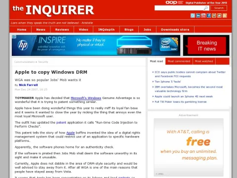 www.theinquirer.net gb inquirer news 2007 12 24 apple-copy-windows-drm