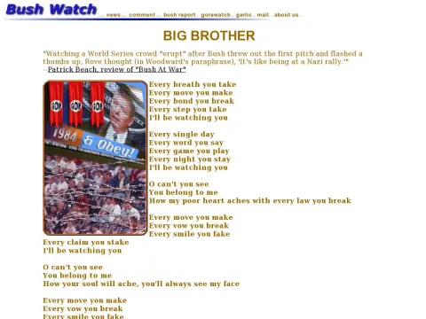 www.bushwatch.com bigbrother.htm