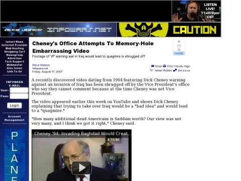 www.infowars.net articles august2007 170807Cheney.htm