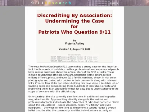 911research.wtc7.net essays patriots_question index.html