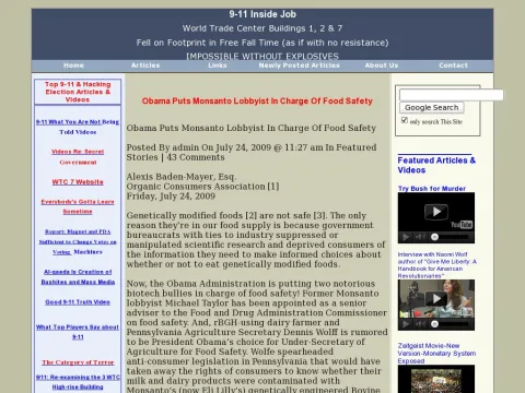 www.bushstole04.com Obama_Presidency.htm obam_monsanto.htm