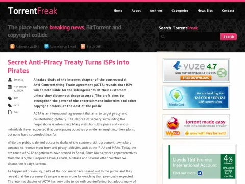 torrentfreak.com secret-anti-piracy-treaty-turns-isps-into-pirates-091104