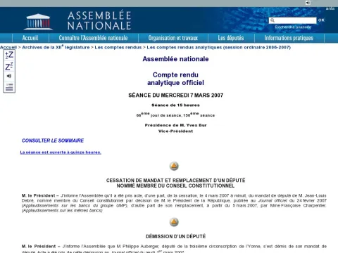 www.assemblee-nationale.fr 12 cra provisoire