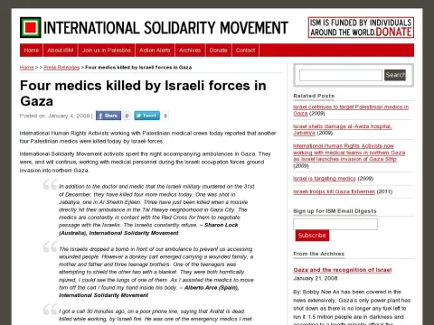 www.palsolidarity.org main 2009 01 04 five-medics-killed-by-israeli-forces-in-gaza