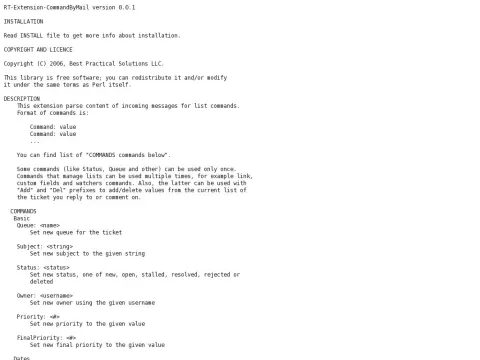 cpansearch.perl.org src FALCONE RT-Extension-CommandByMail-0.06 README