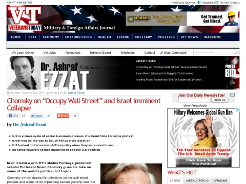 www.veteranstoday.com 2011 10 02 chomsky-on-occupy-wall-street-and-israel-imminent-collapse