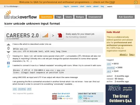 stackoverflow.com questions 7688464 iconv-unicode-unknown-input-format