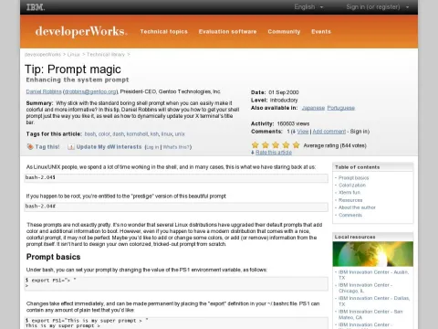www.ibm.com developerworks linux library l-tip-prompt
