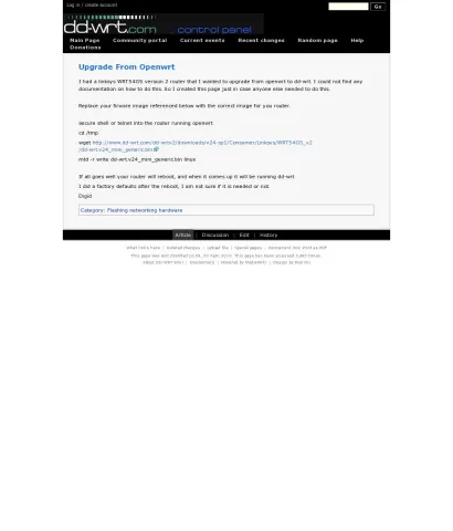 www.dd-wrt.com wiki index.php Upgrade_from_openwrt