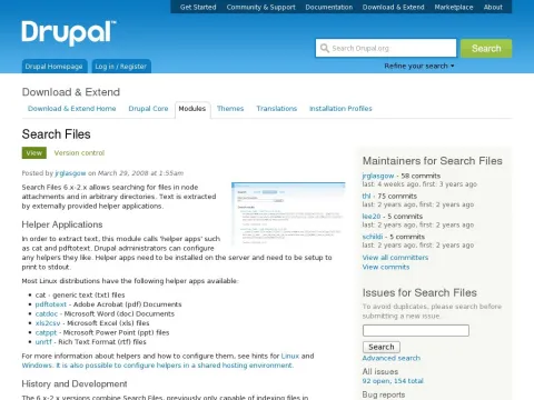 drupal.org project search_files